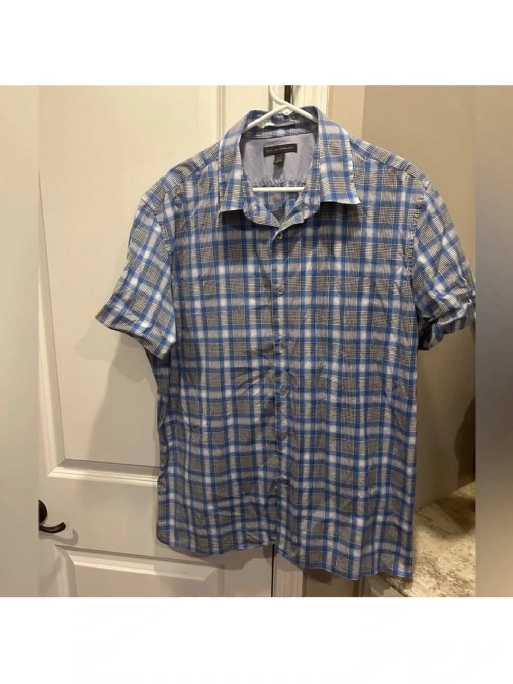 Men’s Banana Republic Short Sleeve Plaid Button up shirt XL